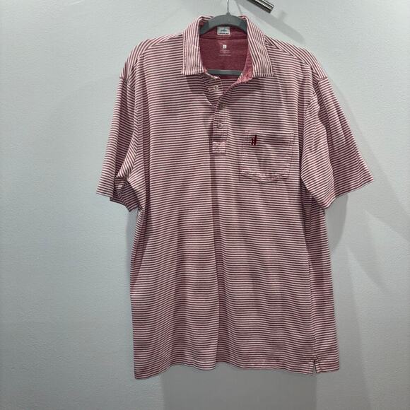 Johnnie-O Hangin' Out Striped Polo Shirt Size Large - Picture 2 of 9